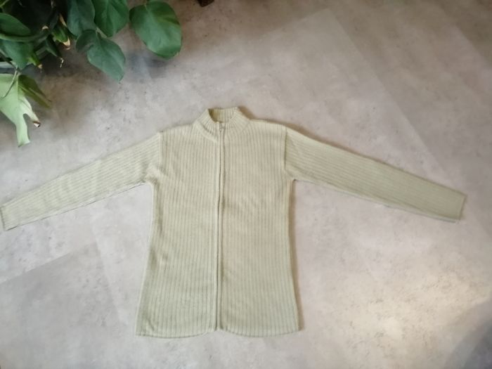 Gilet zippé kaki 14 ans La Redoute (peluches) - photo numéro 2