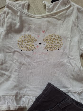 Ensemble fille 3 mois haut + leggine