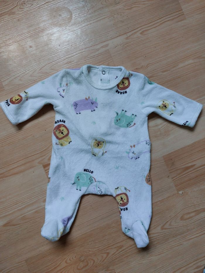 Pyjama velours animaux