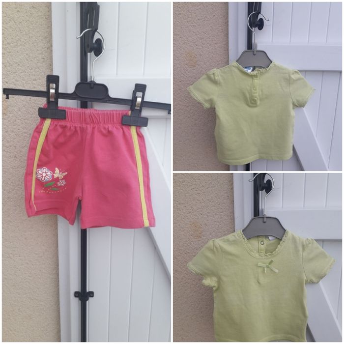 Ensemble 2 pièces bébé filles 6/9 mois