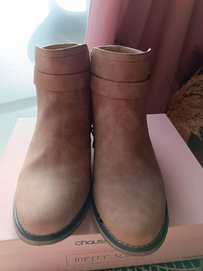 Bottines vieux rose à paillettes - pointure 40 - neuves - photo numéro 5