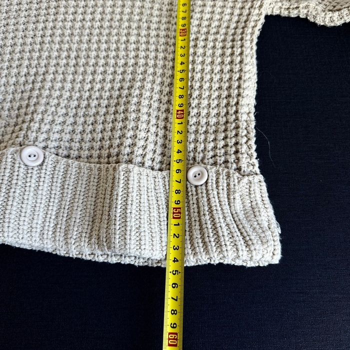 Pull Lacoste Brodé Beige Coton Col Roulé Vintage Maille Épaisse Size S/M - photo numéro 9
