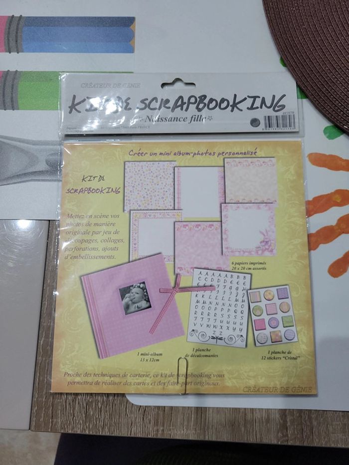Kit de scrapbooking naissance fille - photo numéro 1