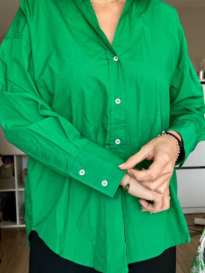 Chemise verte Zara - photo numéro 2