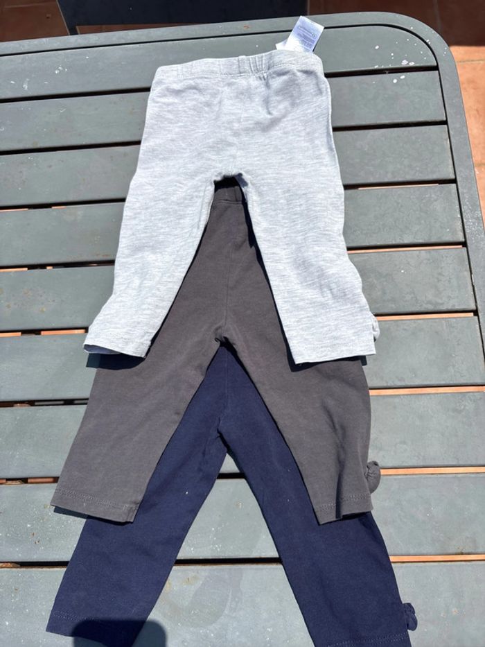 Lot de 3 leggings pantacourts DPAM 9M - photo numéro 5