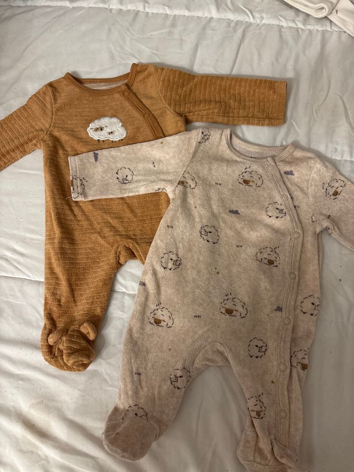 Lot de 2 pyjamas 1 mois
