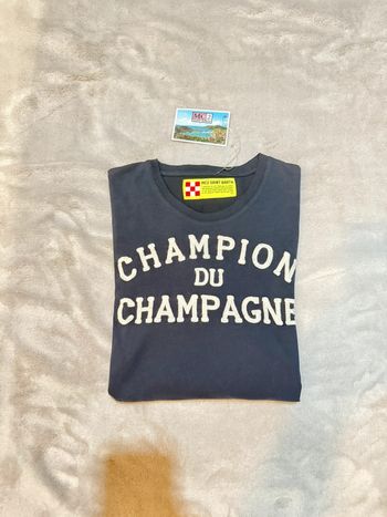 MC2 Saint Barth - Tee-shirt manches longues"Champion du Champagne" Bleu marine, taille L