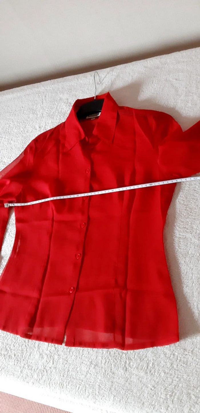 Chemise transparente rouge Etam - photo numéro 3