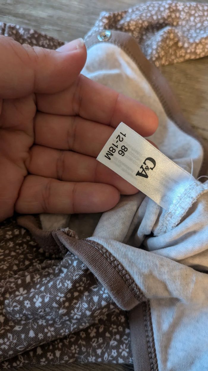 Body manches longues marron arabesque - photo numéro 3