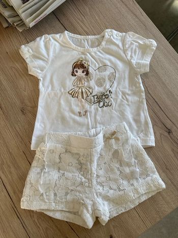 Ensemble fille dentelle taille 6/9 mois