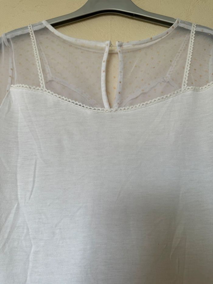 Blouse blanche femme taille S marque Naf Naf - photo numéro 7