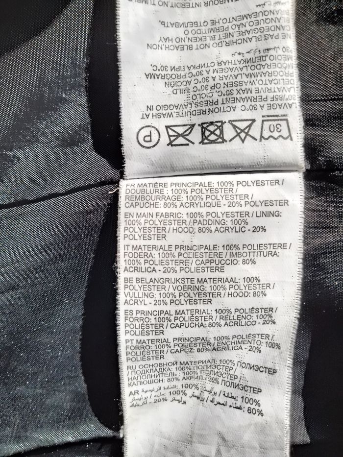 Manteau doudoune noir - photo numéro 5