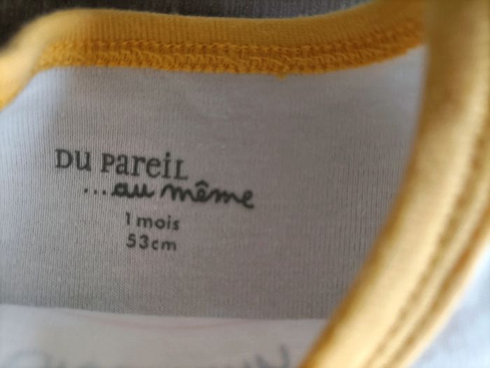 Lot de 2 bodies manches courtes DPAM 1 mois - photo numéro 4