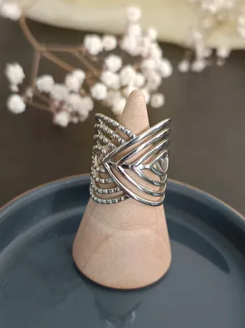 Bague acier inoxydable argent