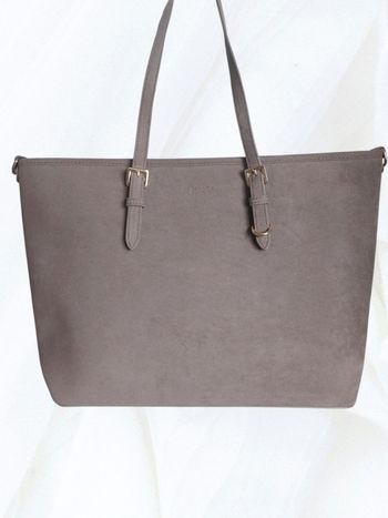 Cabas suédine taupe