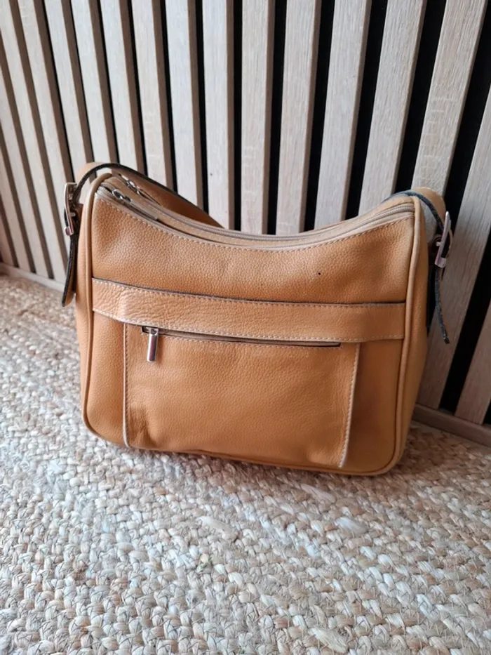 Sac bandoulière marron clair vintage - photo numéro 7