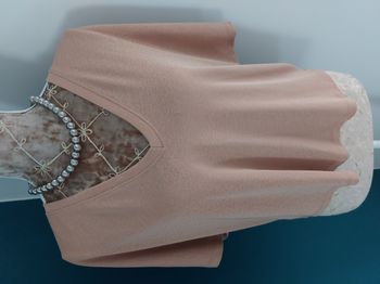 T-shirt Zara beige rosé taille M
