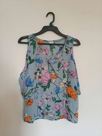 Haut épaules nu bleu ciel mignon coquet vintage