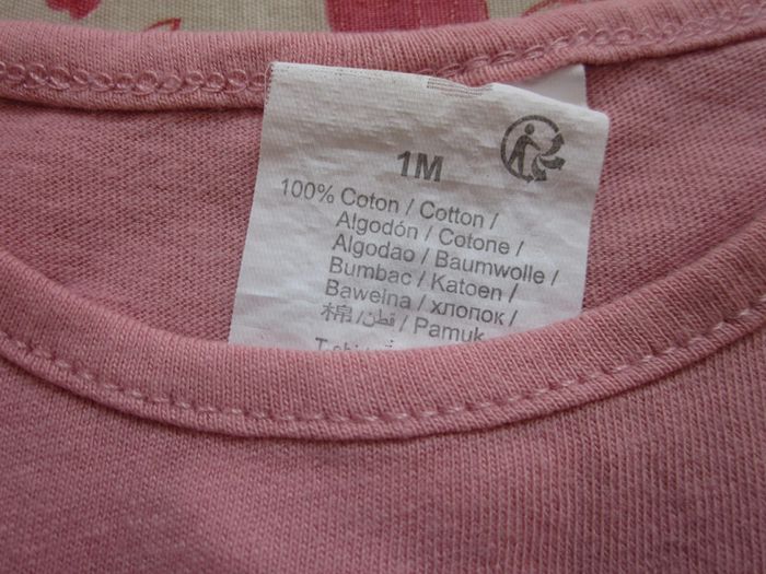 T-Shirt manches longues rose 1 mois - photo numéro 3