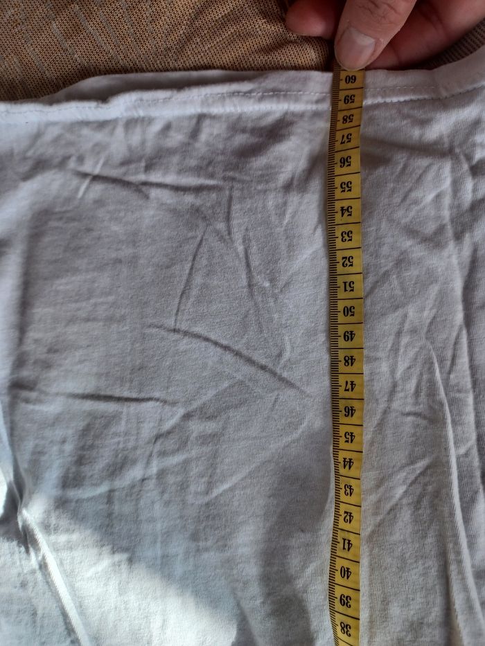 Tee-shirt femme Jennifer 100% coton L manche courte bon état blanc - photo numéro 6