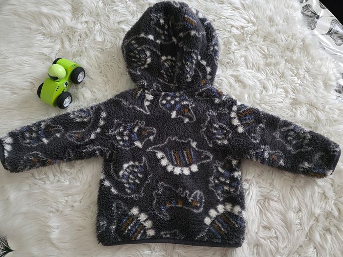 Gilet polaire gris dinosaure 18 mois DPAM - photo numéro 8