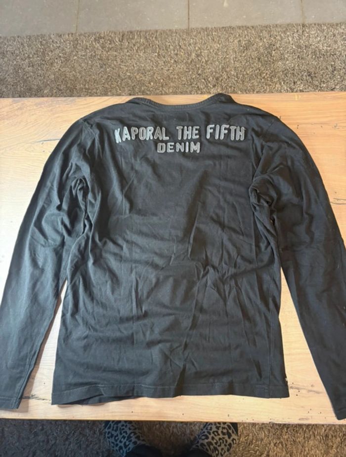 Tee shirt manche longue taille L Noir Kaporal - photo numéro 4