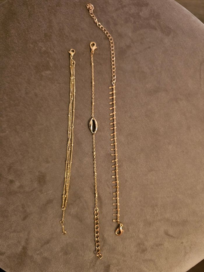 Lot 3 bracelets acier - photo numéro 2