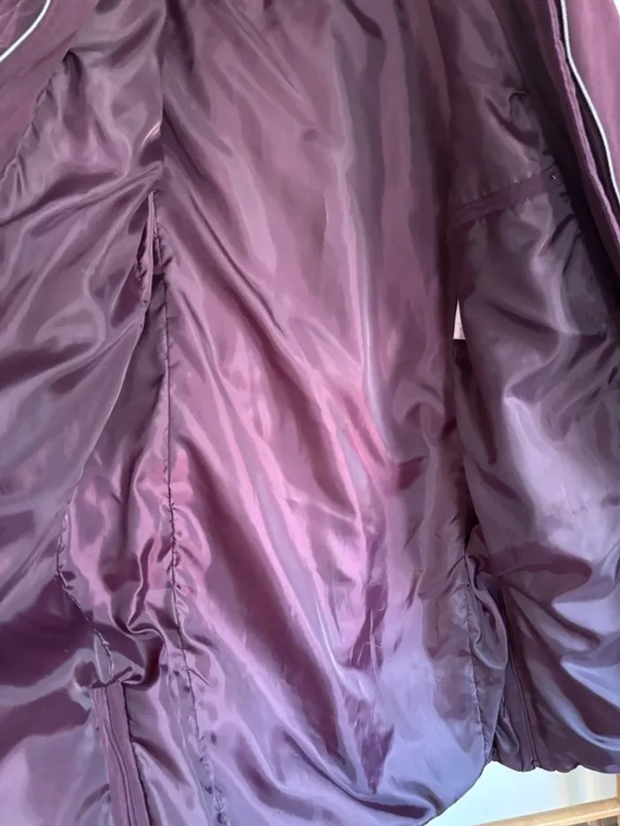 Manteau long aubergine prune taille 38 / M - photo numéro 6