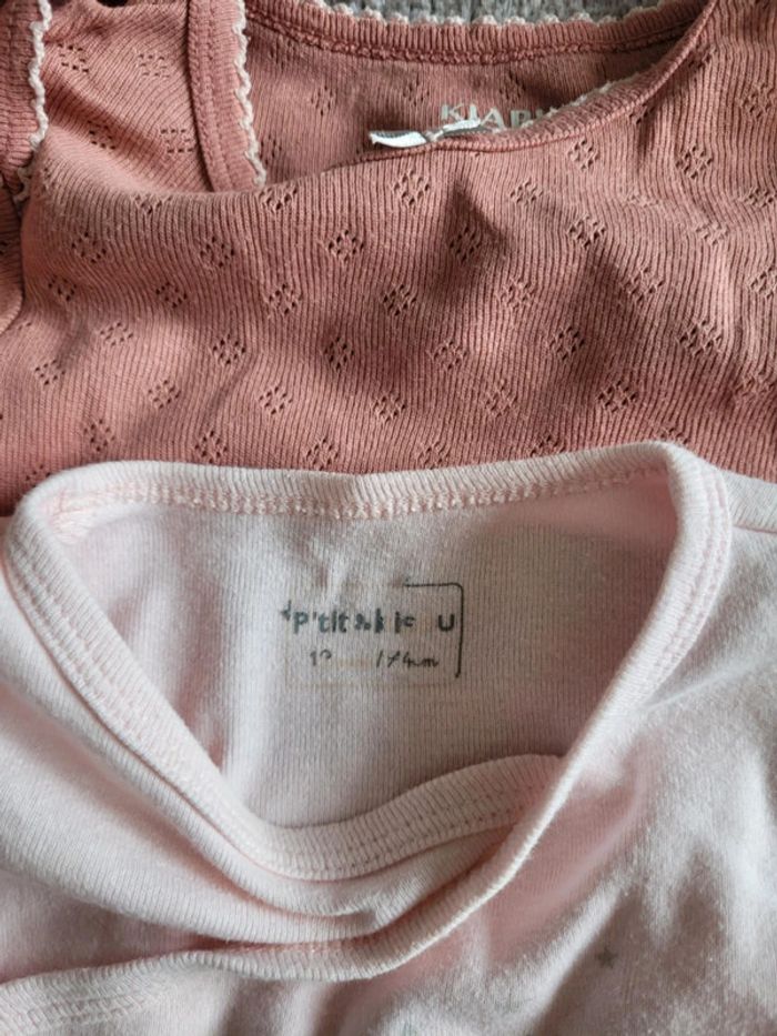 Lot de 2 bodies manches longues 12 mois - photo numéro 4