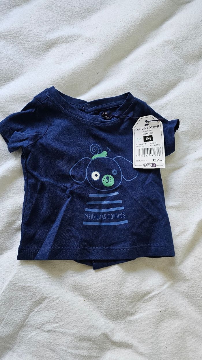 T-shirt taille 3 mois sergent major neuf