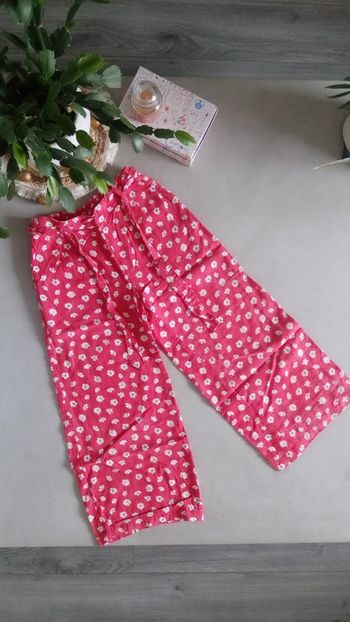 Pantalon large à fleurs été
