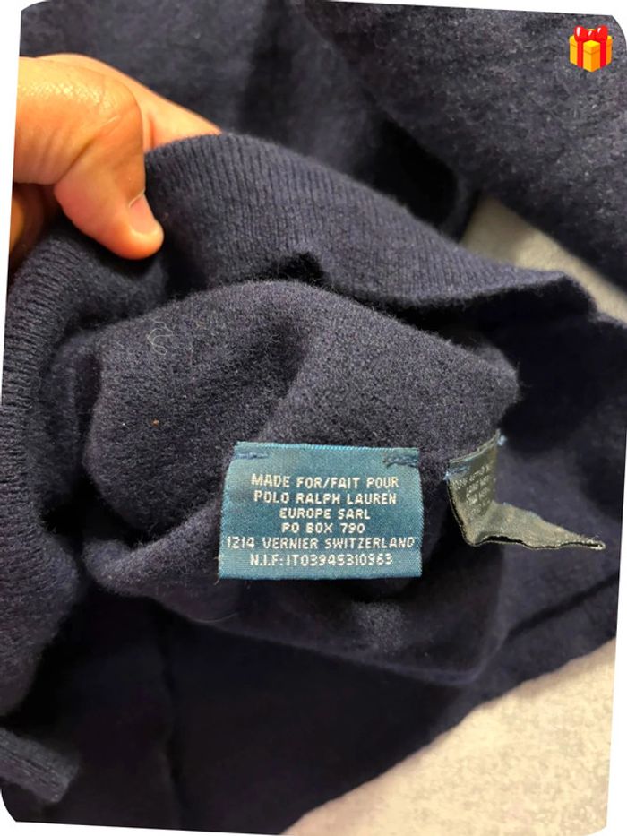 Pull en Laine col V Ralph Lauren Taille L Femme - photo numéro 5