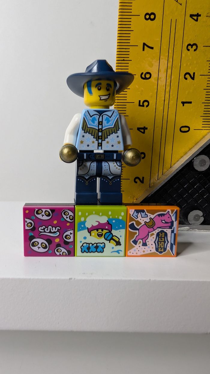 [Lego] Minifigurine Cowboy Discoboy série Vidiyo