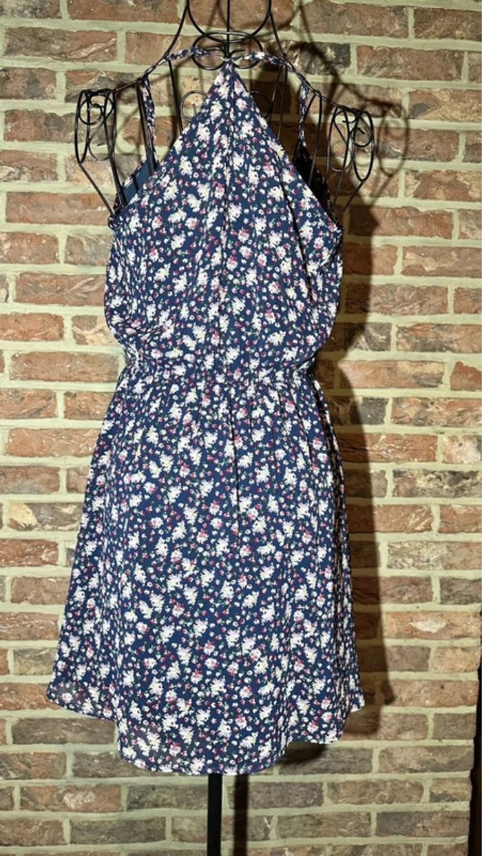 Robe bleue foncé à fleurs America Today Taille S/36 - photo numéro 12