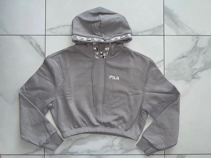 Sweat à capuche crop top FILA T.M
