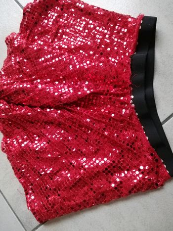 Jupe pailleté rouge