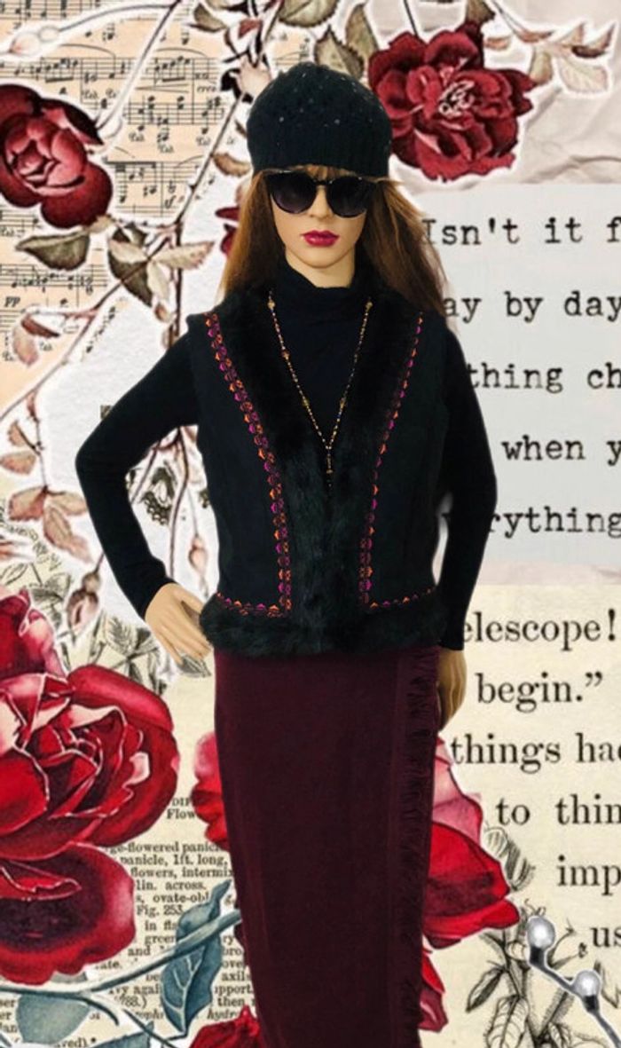 🌹🧶Magnifique jupe longue de qualité vintage pure laine vierge Benetton long wool skirt🧶🌹 - photo numéro 4