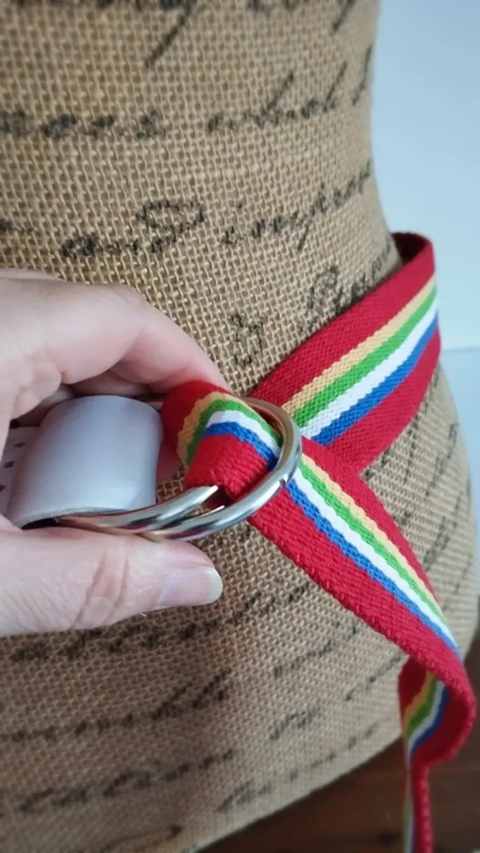 Ceinture bandes rouge bleu blanc vert jaune mixte - photo numéro 9