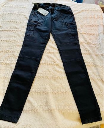 Jeans slim 98% coton et 2% elastanne style militaire