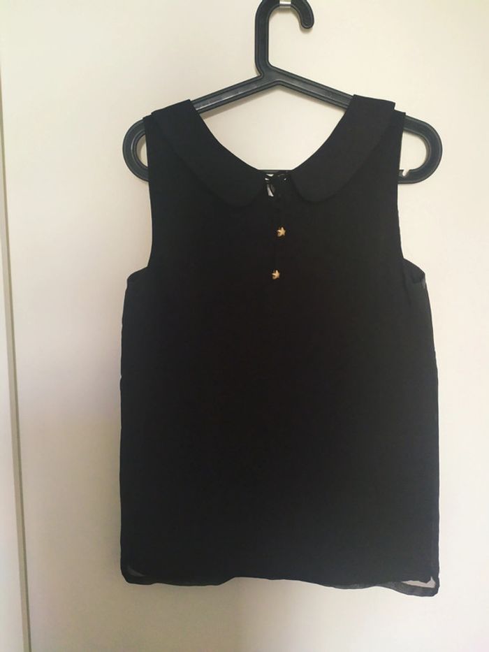 Blouse col Claudine noir Taille 2 (M) La p'tite étoile En très bon état - photo numéro 3