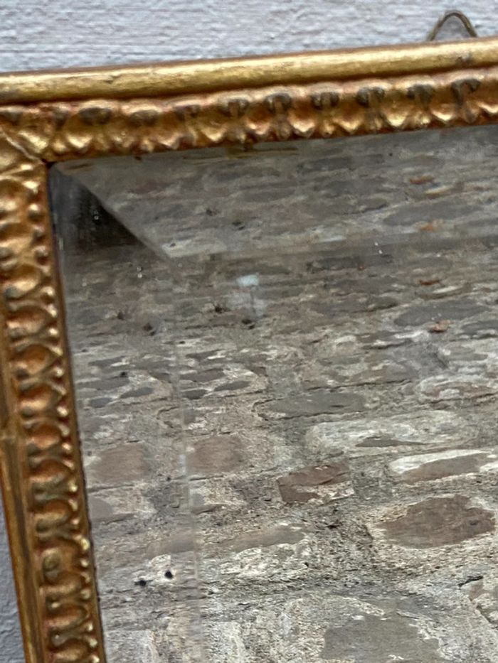 Miroir ancien dorée époque Louis 14 taille 26x53 ex état - photo numéro 2