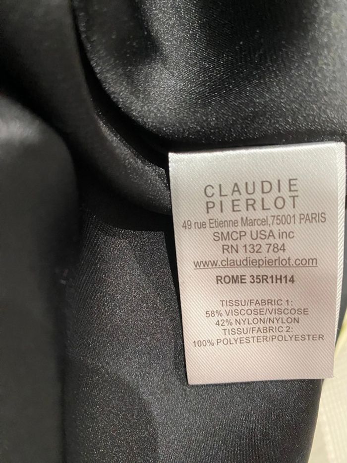 Claudie Pierlot, robe noire blanche plumetis chic - photo numéro 13