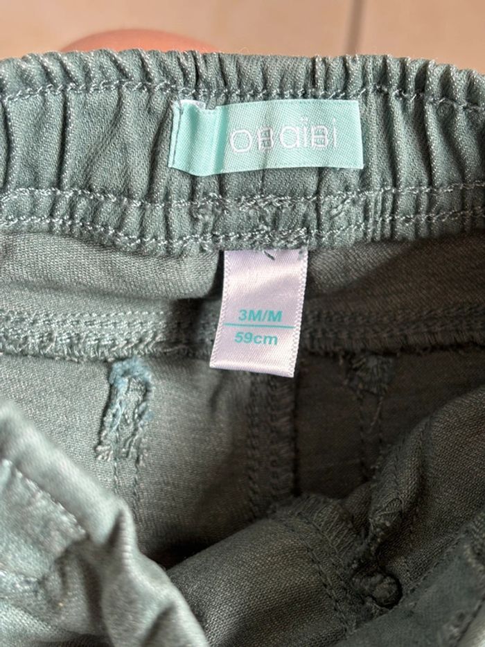 Pantalon kaki Obaïbi 3 mois - photo numéro 4