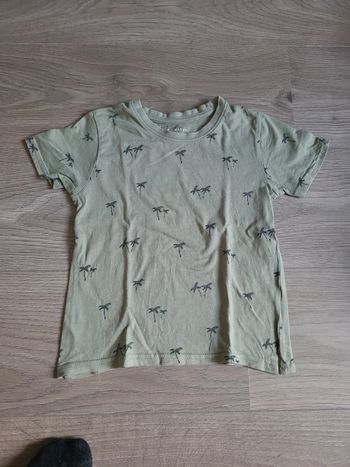 T shirt kaki palmier