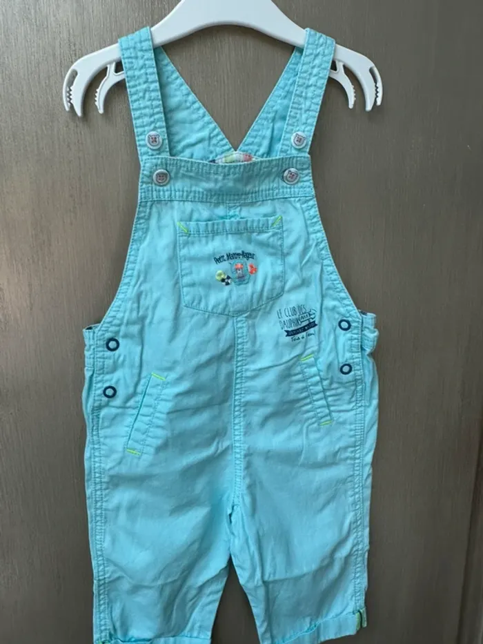 Salopette turquoise sergent major 24 mois 2 ans - photo numéro 6
