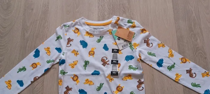 Tee-shirt manches longues garçon animaux taille 4 ans neuf avec étiquette - photo numéro 3