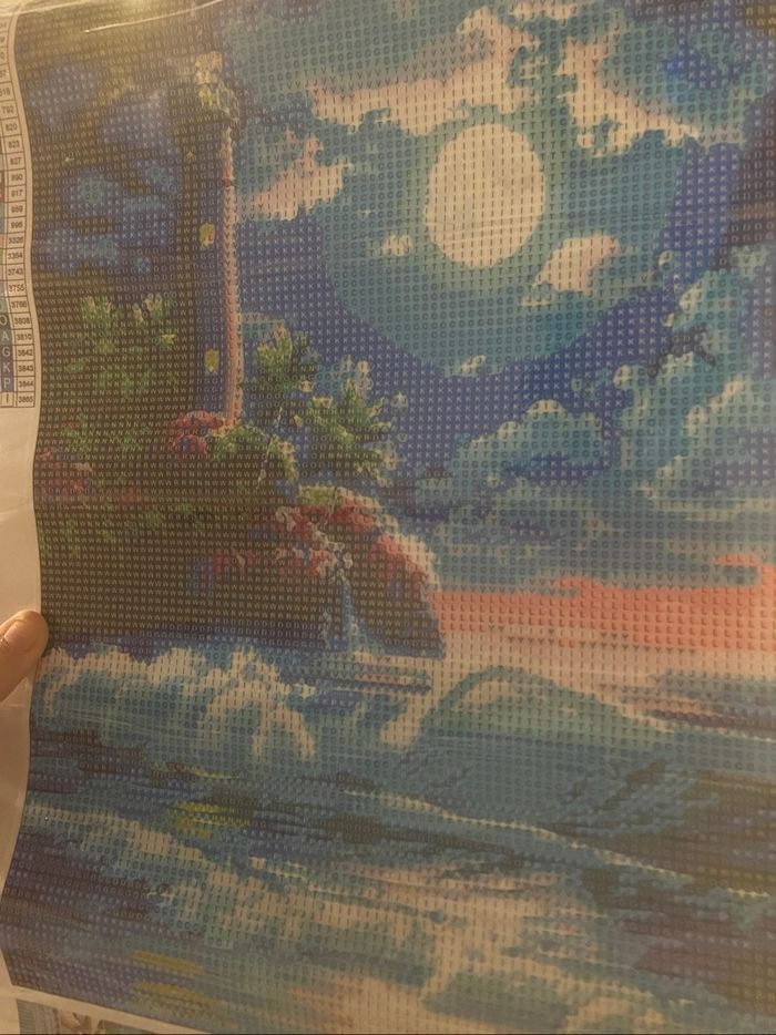 Diamond painting fleur sous cloche