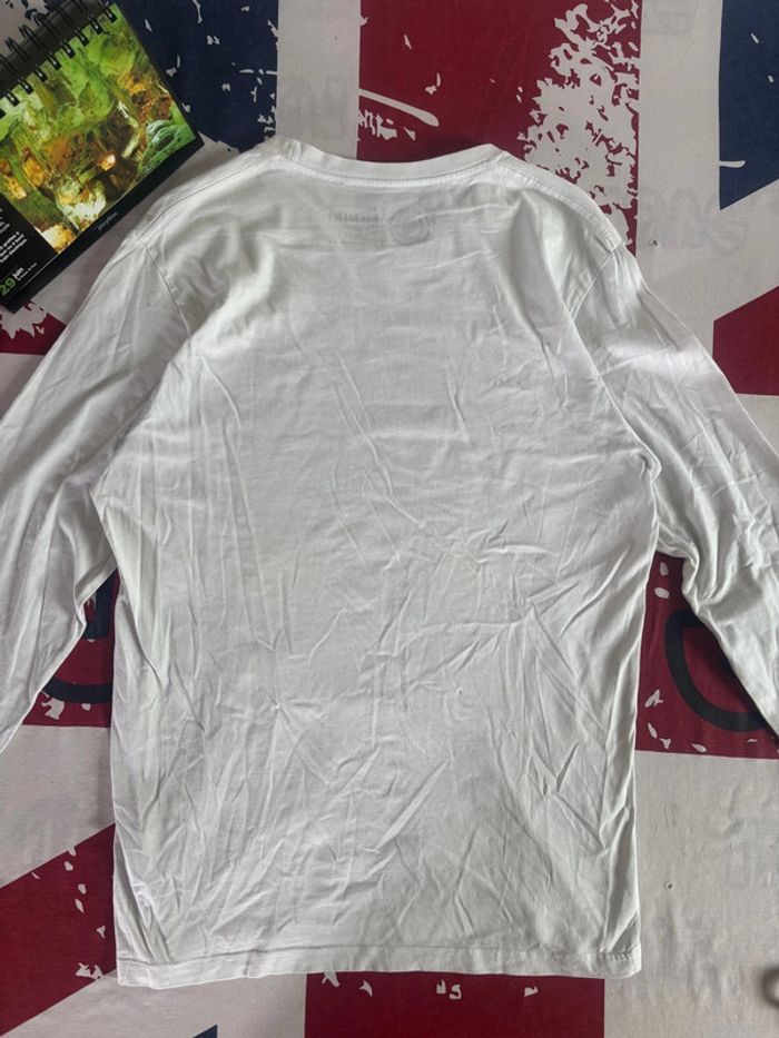 T-shirt manche longue Element taille S blanc logo imprimé noir - photo numéro 10