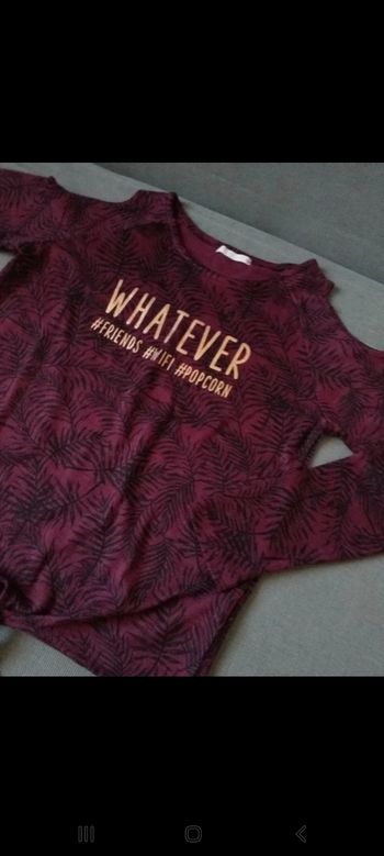 Tee-shirt ML Gémo epaules dénudées