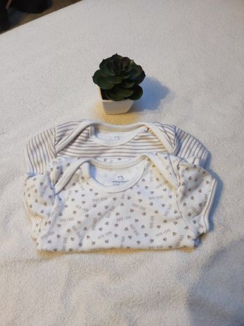 Lot de deux Bodys mixte - Taille 0-3 mois 62 - Early Days